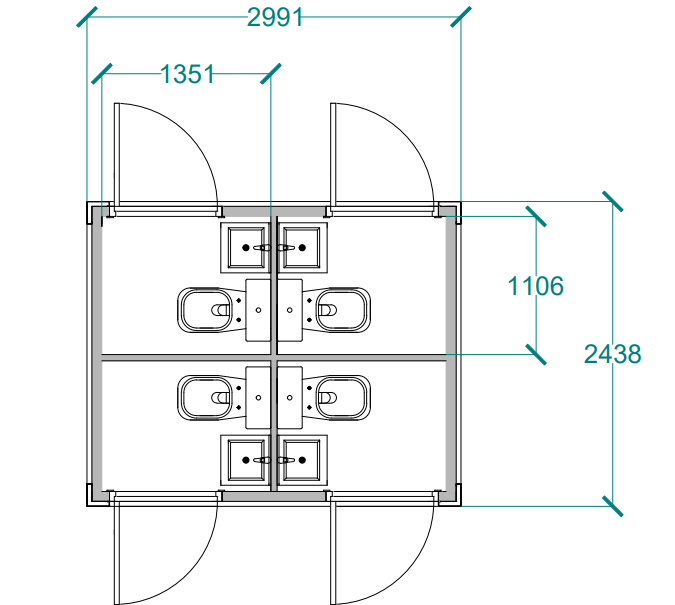 10 lábas szaniter konténer