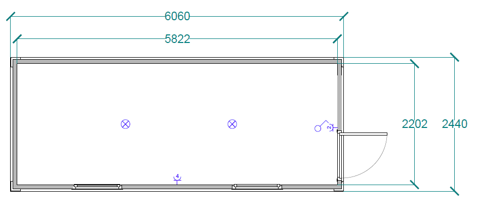 20 lábas irodakonténer