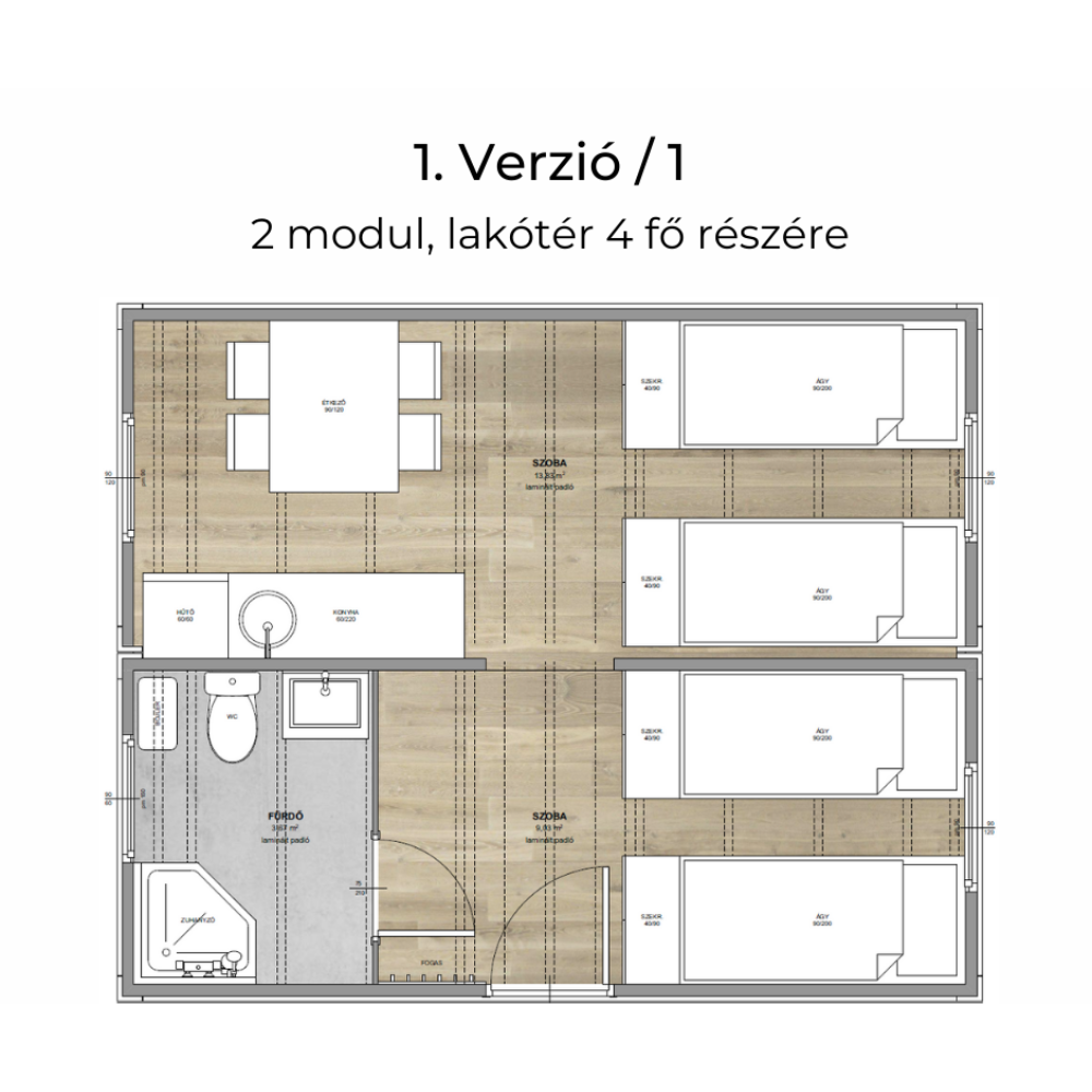 Dupla 20 lábas munkásszálló